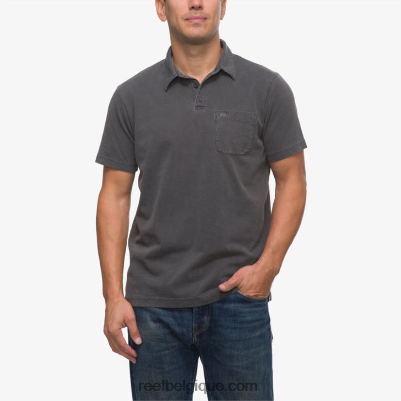 Hommes Reef pirate noir polo à manches courtes Walker 2H4Z0V641