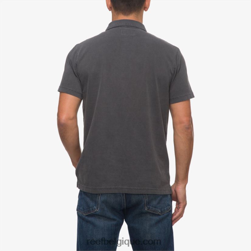 Hommes Reef pirate noir polo à manches courtes Walker 2H4Z0V641