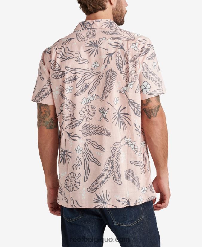Hommes Reef rose sépia chemise à manches courtes rockdale 2H4Z0V639