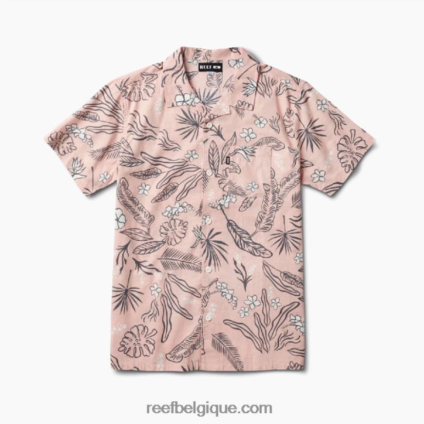 Hommes Reef rose sépia chemise à manches courtes rockdale 2H4Z0V639