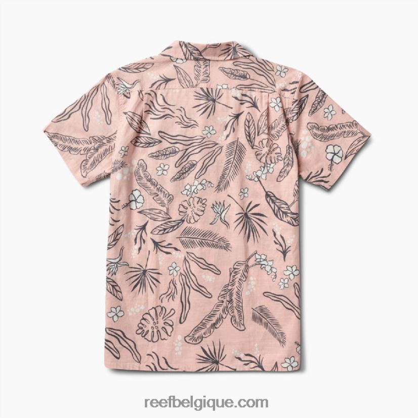 Hommes Reef rose sépia chemise à manches courtes rockdale 2H4Z0V639