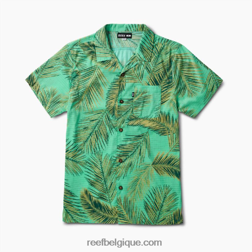 Hommes Reef vert électrique chemise à manches courtes peters 2H4Z0V668