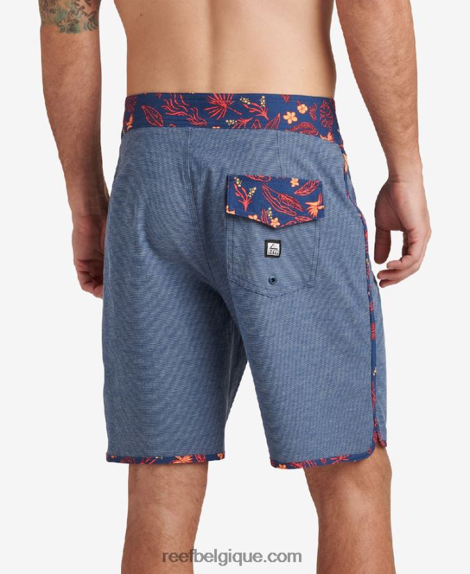 Hommes Reef insigne bleu short de planche stryker 19
