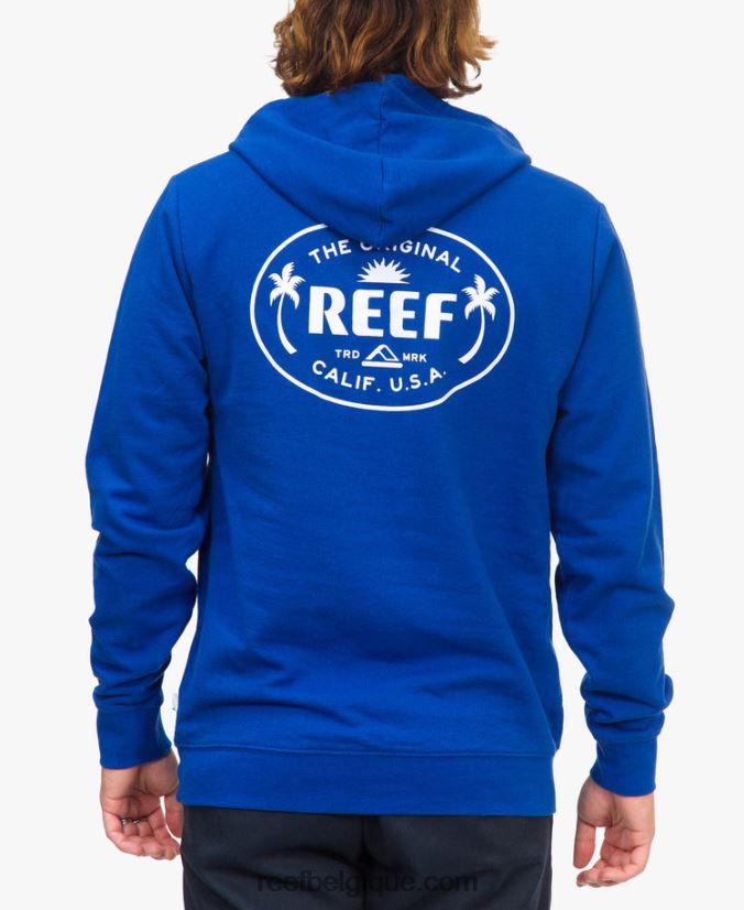 Hommes Reef bleu cobalt sweat à capuche fraser 2H4Z0V742