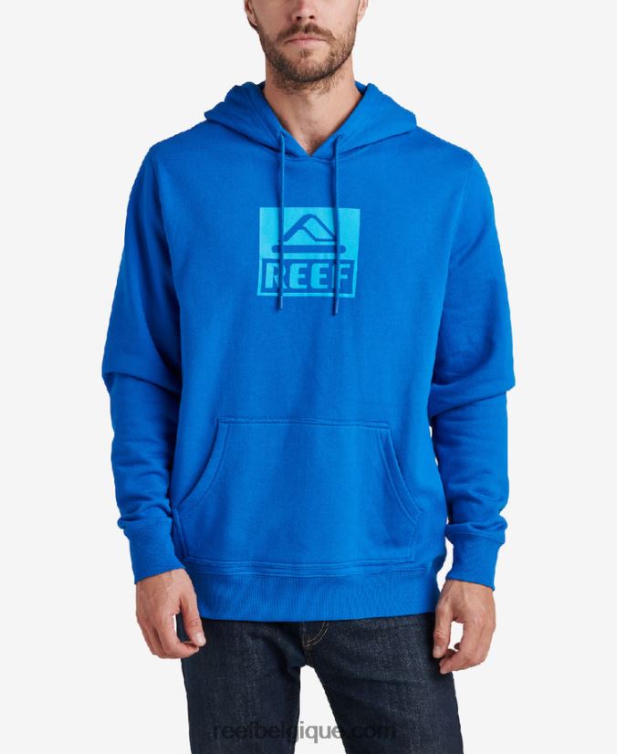 Hommes Reef bleu lapis pull à capuche basique 2H4Z0V740