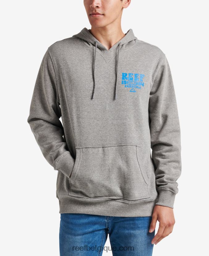 Hommes Reef gris acier carland sweat à capuche 2H4Z0V743