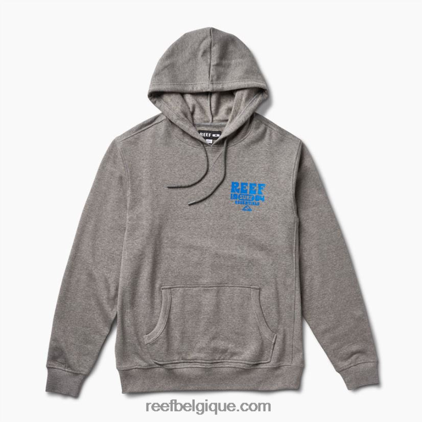 Hommes Reef gris acier carland sweat à capuche 2H4Z0V743