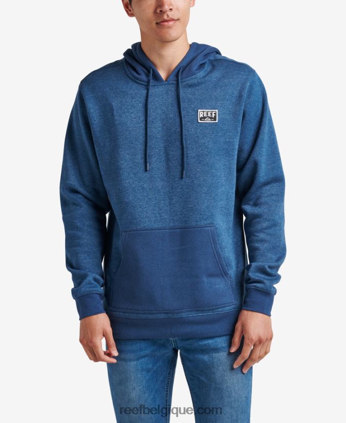 Hommes Reef insigne bleu sweat à capuche station 2H4Z0V731