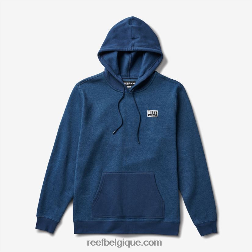 Hommes Reef insigne bleu sweat à capuche station 2H4Z0V731