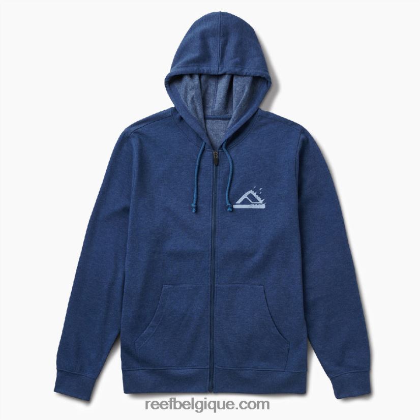 Hommes Reef insigne bleu sweat à capuche zippé nelson 2H4Z0V741