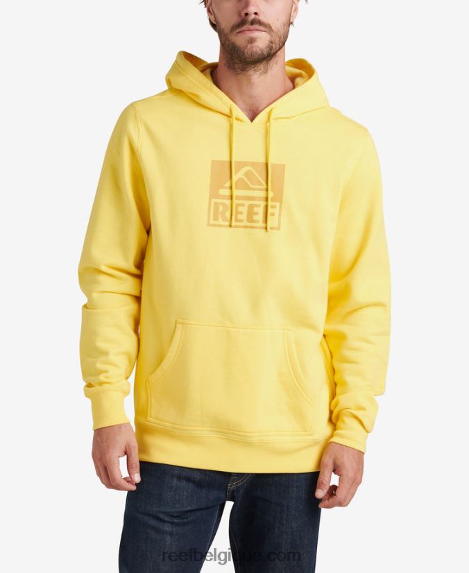 Hommes Reef jaune primevère pull à capuche basique 2H4Z0V736