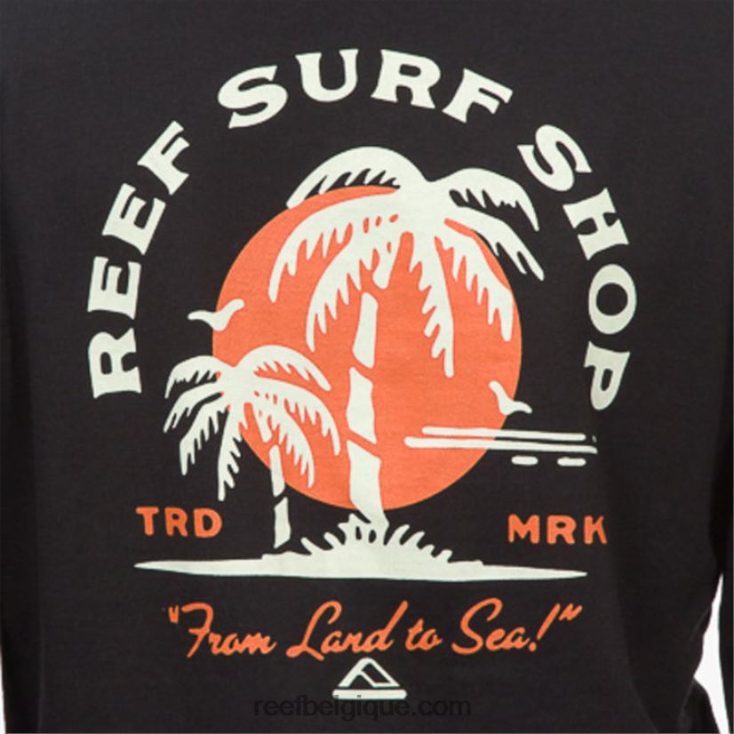 Hommes Reef noir sweat à capuche shuffle 2H4Z0V728