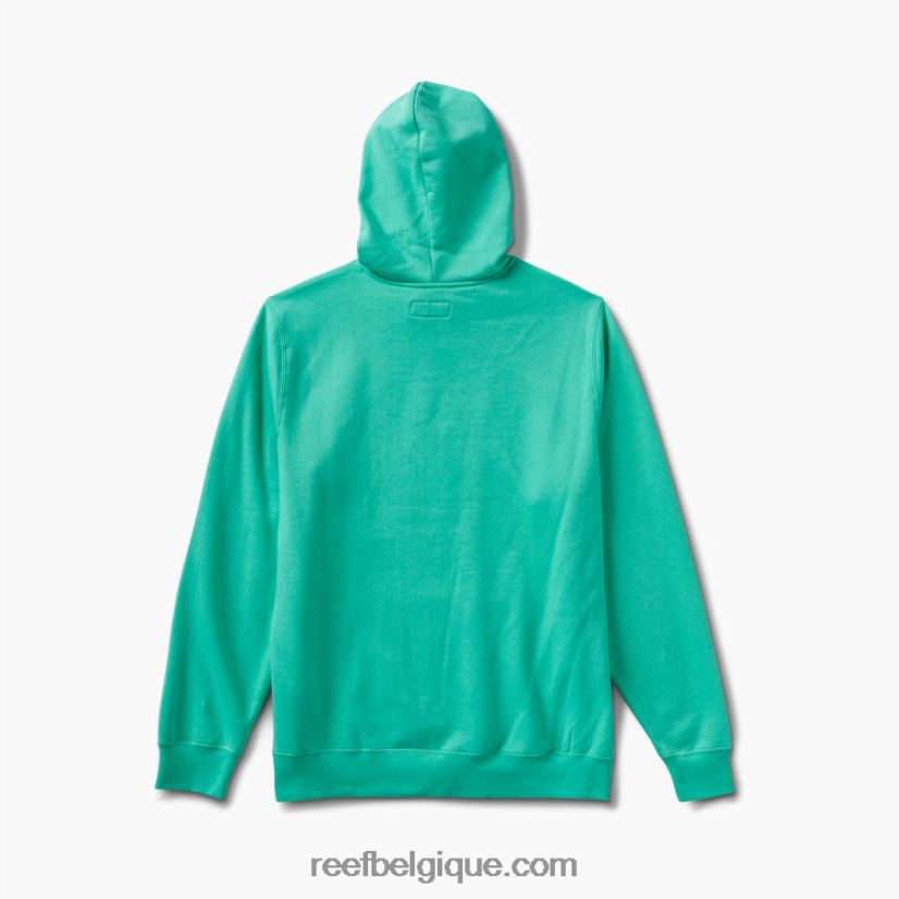 Hommes Reef vert électrique pull à capuche basique 2H4Z0V738