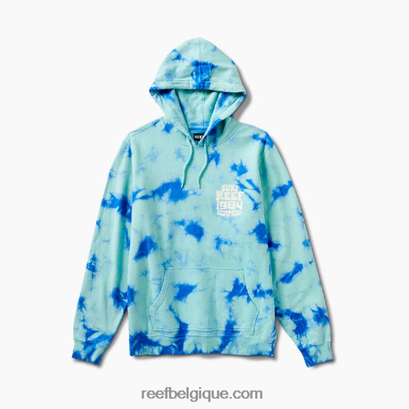 Hommes Reef vert électrique sweat à capuche tie-dye chasseur 2H4Z0V744