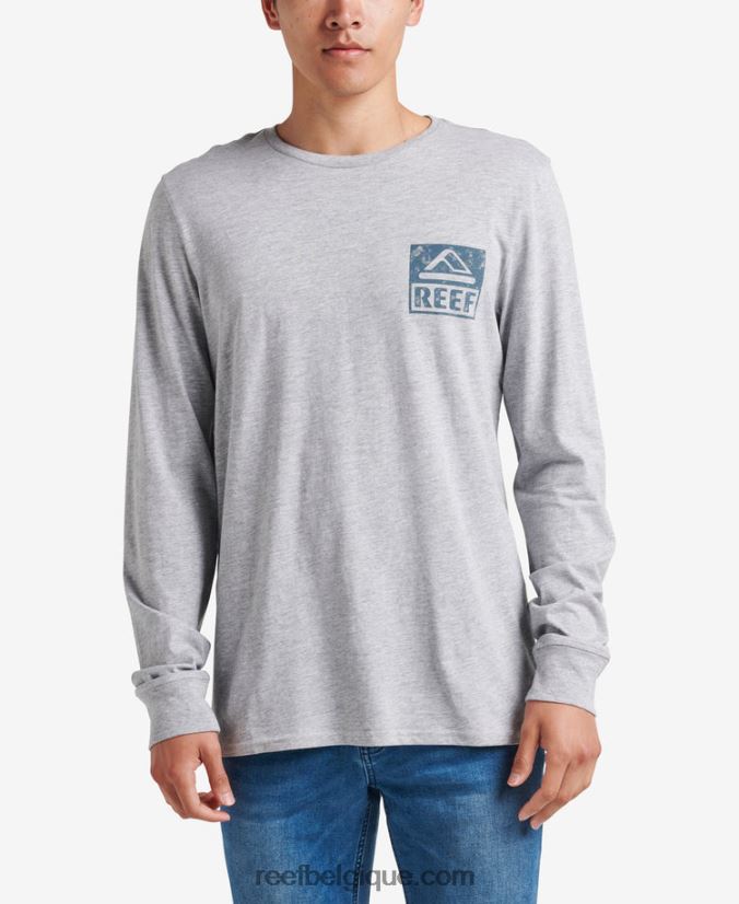 Hommes Reef gris chiné t-shirt à manches longues wellie 2H4Z0V586