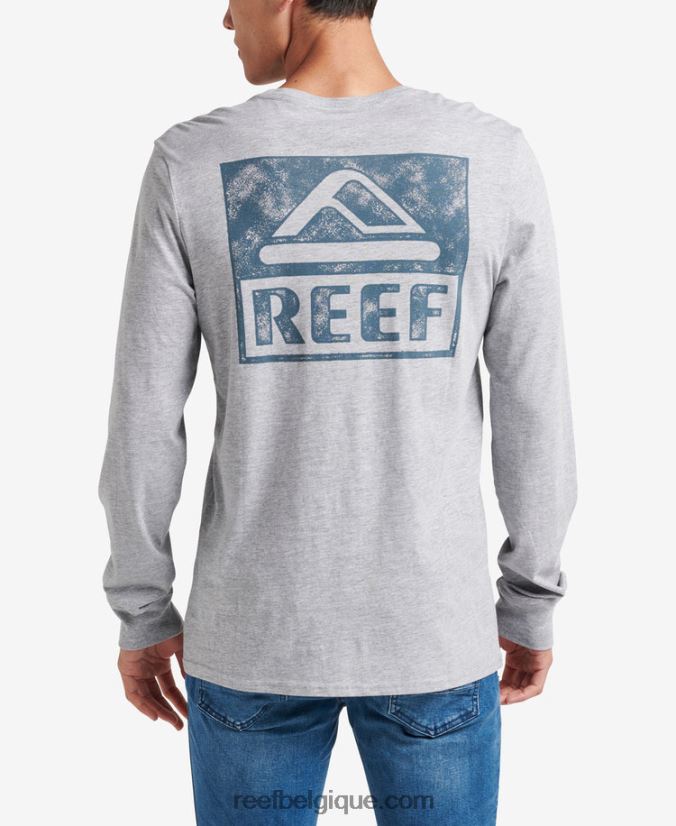 Hommes Reef gris chiné t-shirt à manches longues wellie 2H4Z0V586