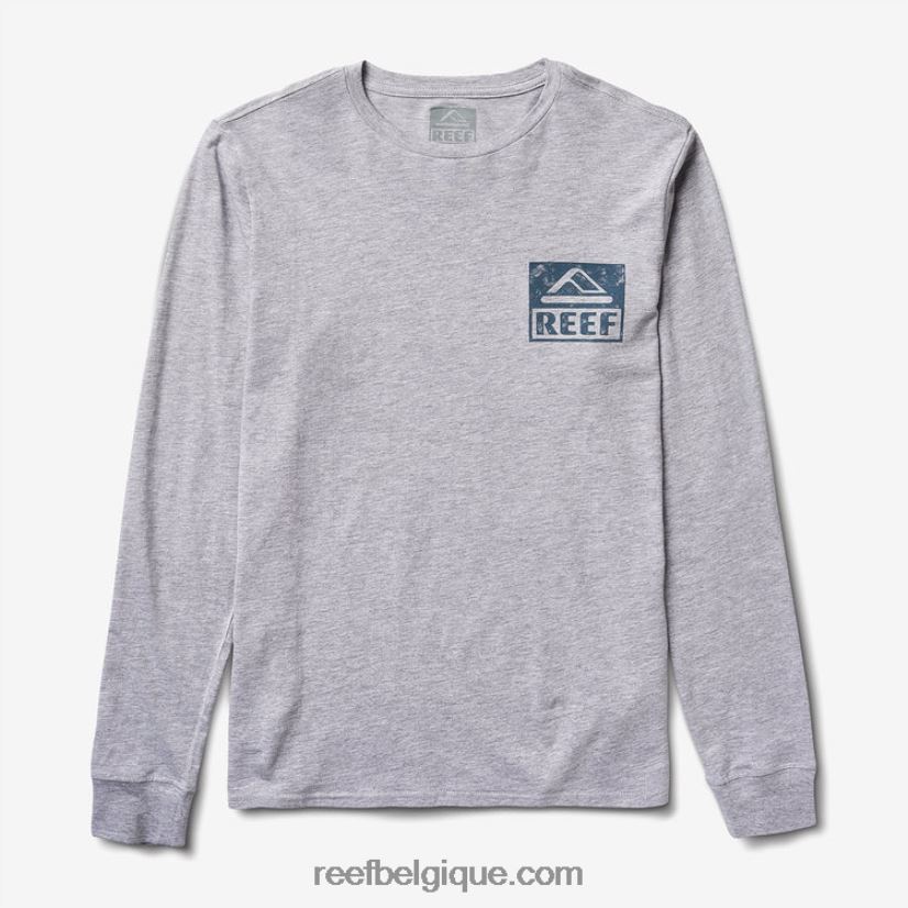 Hommes Reef gris chiné t-shirt à manches longues wellie 2H4Z0V586