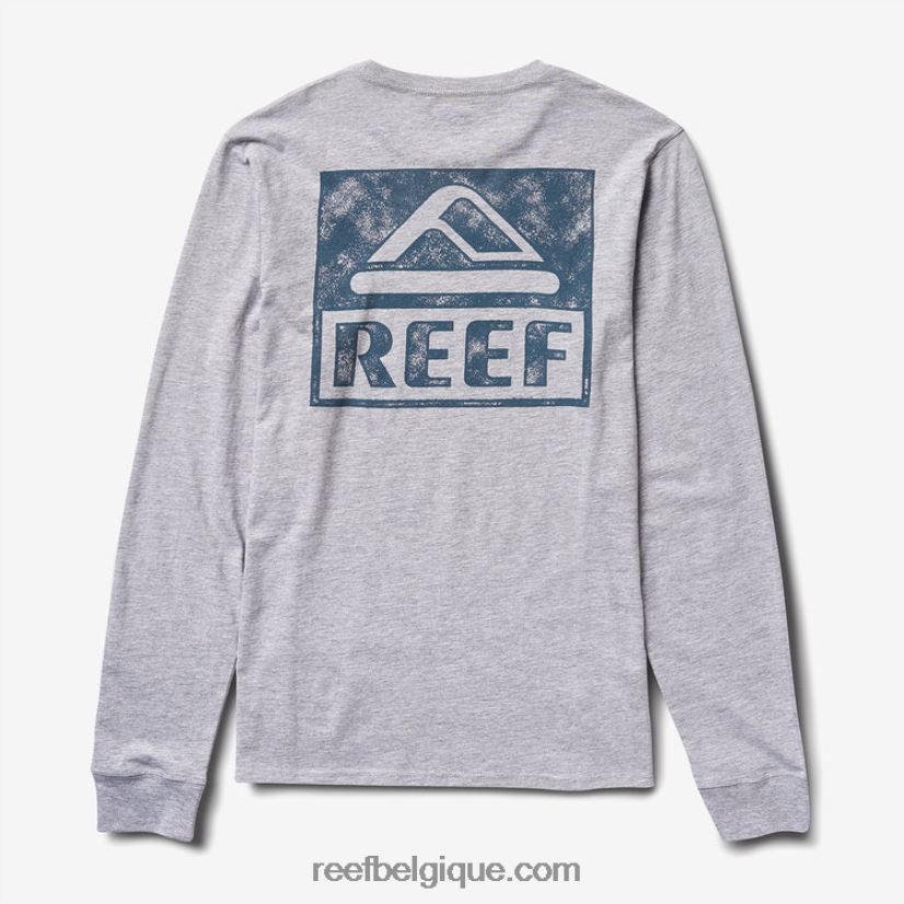 Hommes Reef gris chiné t-shirt à manches longues wellie 2H4Z0V586