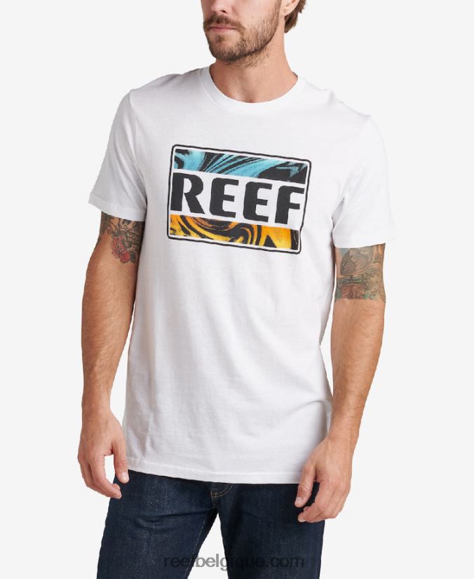 Hommes Reef guimauve t-shirt bengale à manches courtes 2H4Z0V617