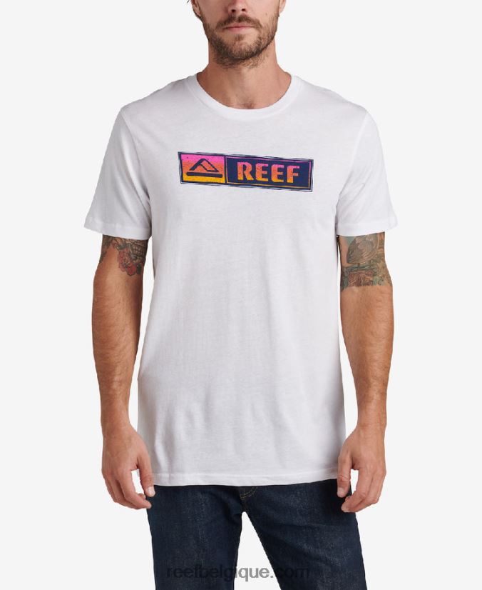 Hommes Reef guimauve t-shirt à manches courtes lucis 2H4Z0V571