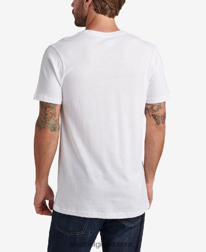 Hommes Reef guimauve t-shirt à manches courtes lucis 2H4Z0V571