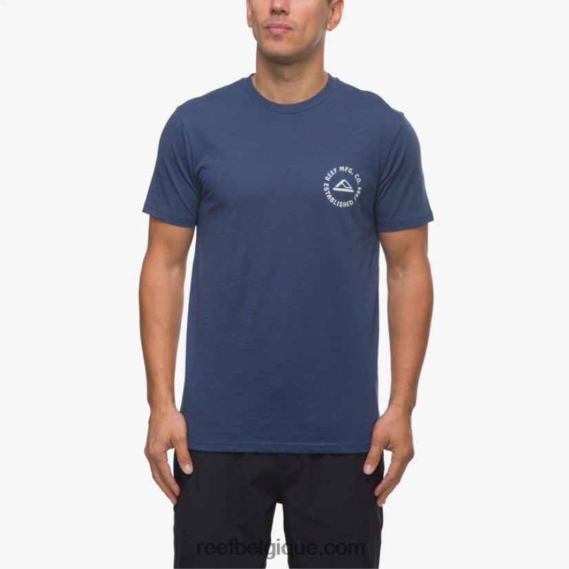 Hommes Reef insigne bleu t-shirt court à manches courtes 2H4Z0V556