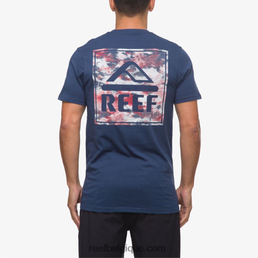Hommes Reef insigne bleu t-shirt à manches courtes liberty 2H4Z0V568