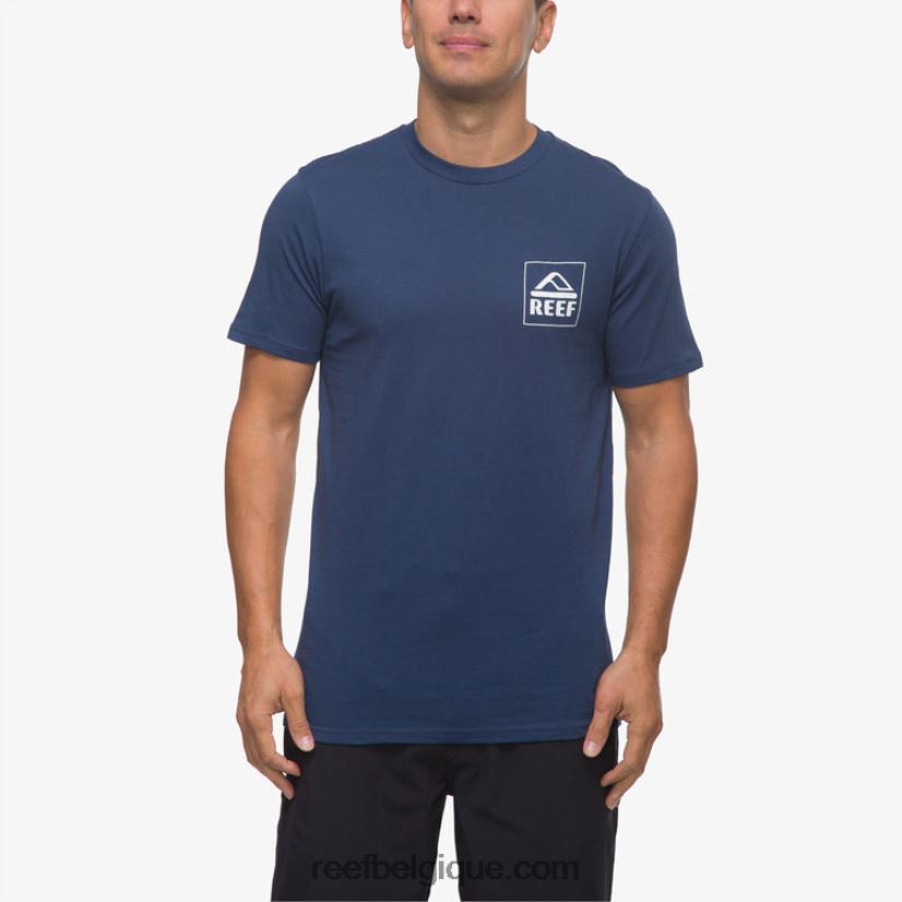 Hommes Reef insigne bleu t-shirt à manches courtes liberty 2H4Z0V568