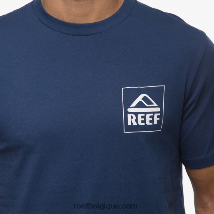 Hommes Reef insigne bleu t-shirt à manches courtes liberty 2H4Z0V568