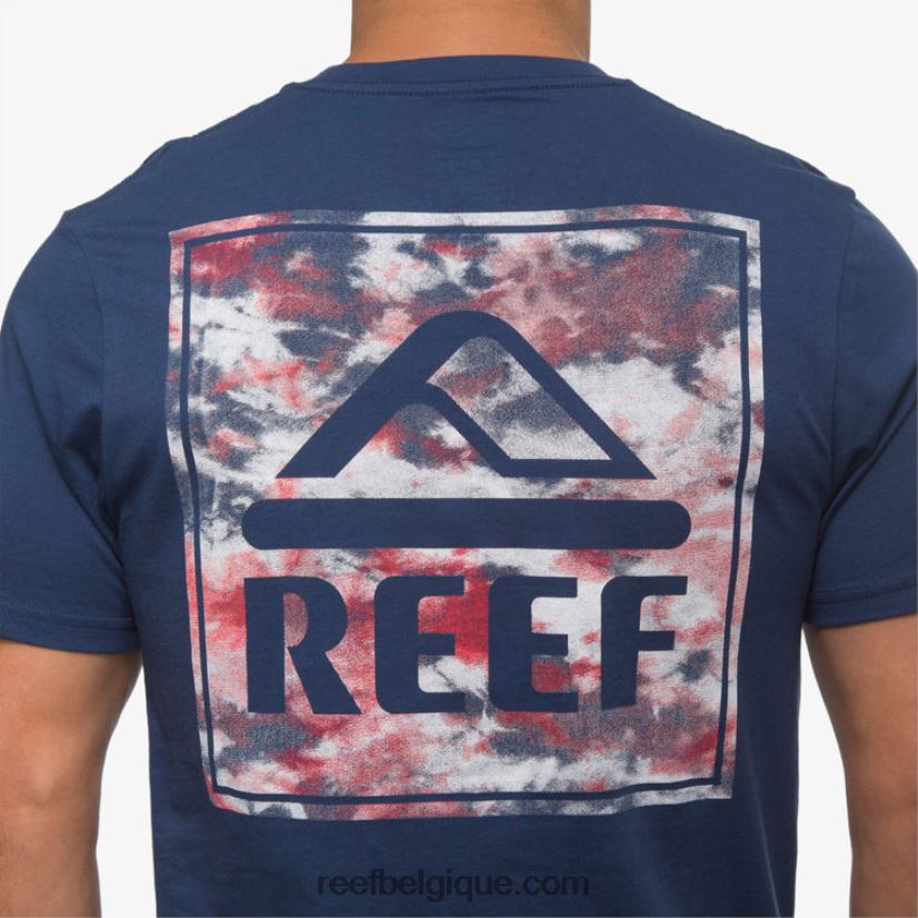 Hommes Reef insigne bleu t-shirt à manches courtes liberty 2H4Z0V568
