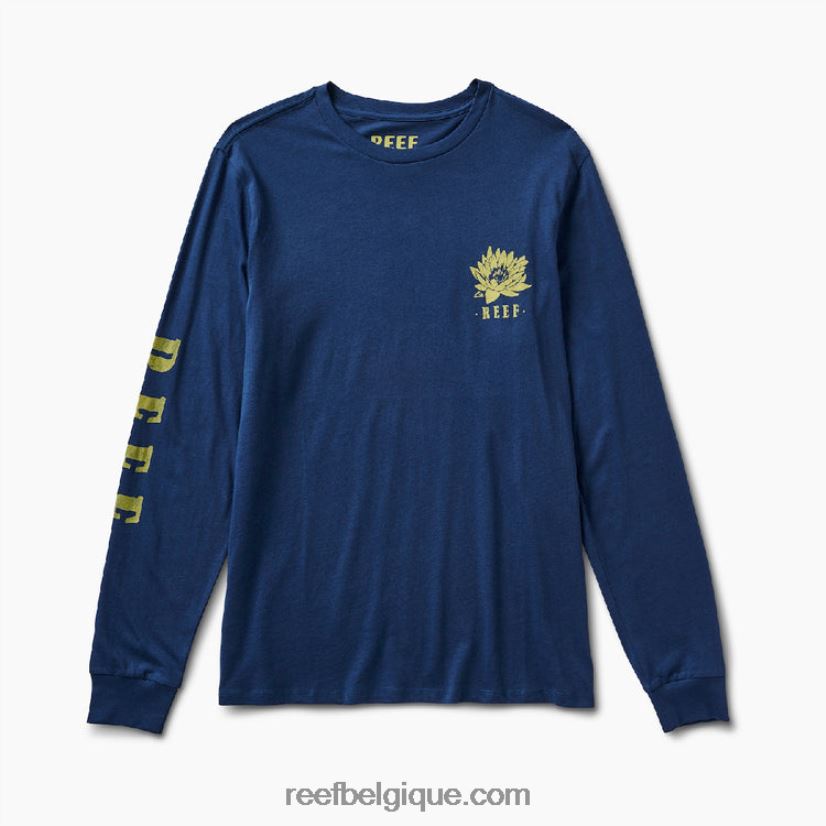 Hommes Reef insigne bleu t-shirt à manches longues blues 2H4Z0V616