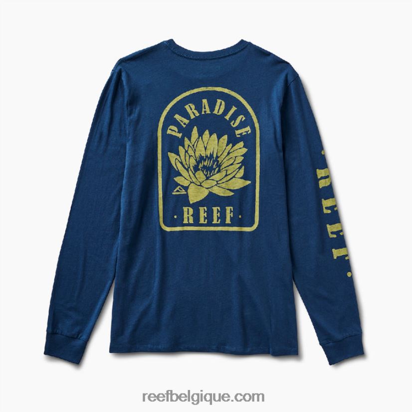 Hommes Reef insigne bleu t-shirt à manches longues blues 2H4Z0V616