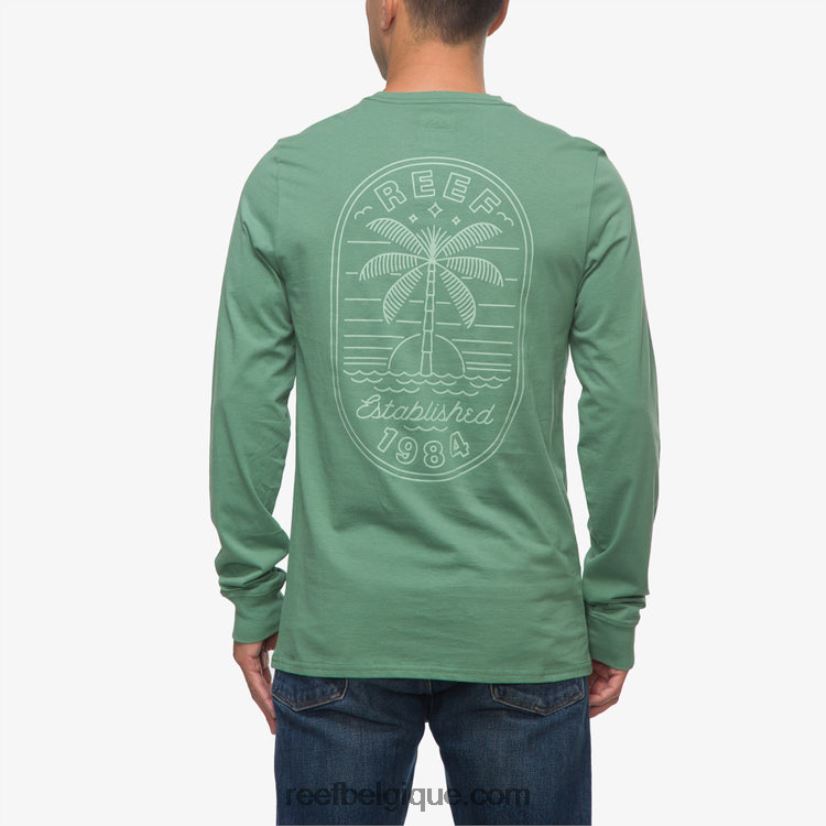 Hommes Reef lierre noir t-shirt paradis à manches longues 2H4Z0V584