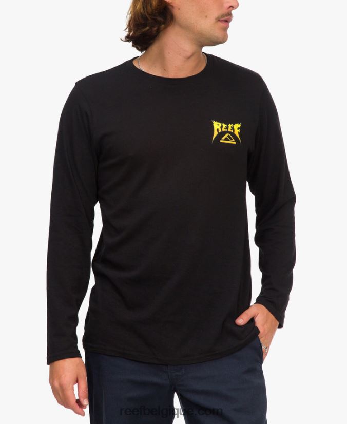 Hommes Reef noir carson recyclo t-shirt à manches longues 2H4Z0V589