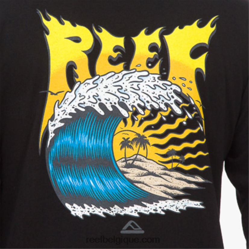 Hommes Reef noir carson recyclo t-shirt à manches longues 2H4Z0V589