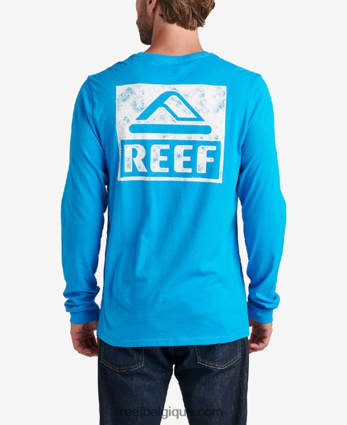 Hommes Reef océan hawaïen t-shirt graphique à manches longues wellie 2H4Z0V603