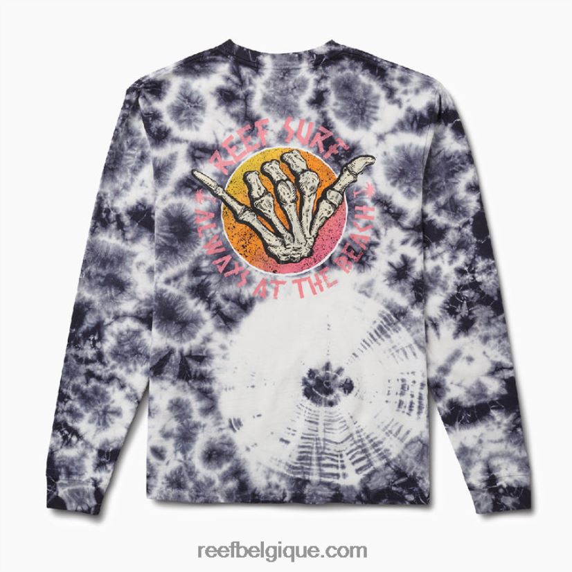 Hommes Reef orchidée t-shirt tie-dye sinistre à manches longues 2H4Z0V622