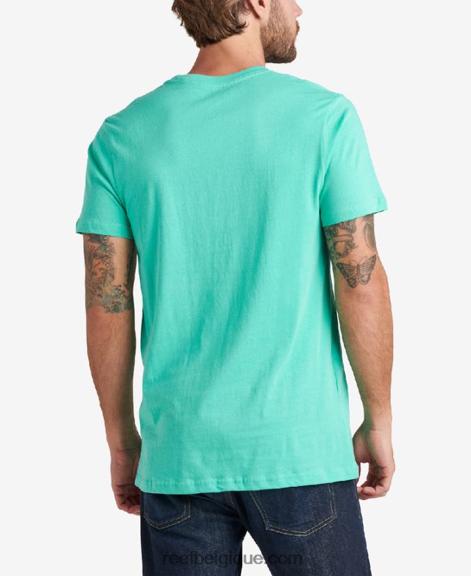 Hommes Reef vert électrique t-shirt pilote à manches courtes 2H4Z0V583