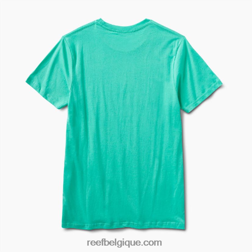 Hommes Reef vert électrique t-shirt pilote à manches courtes 2H4Z0V583