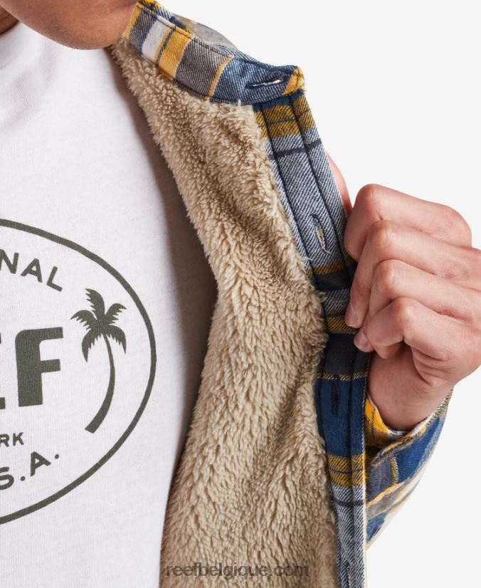 Hommes Reef Bleu indigo veste à manches longues hickman 2H4Z0V730